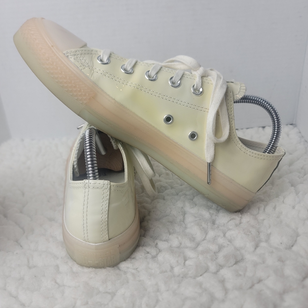 Converse Chuck Taylor All Star Lift Ox Egret White Teal Tint Platform W9 - Picture 6 of 10